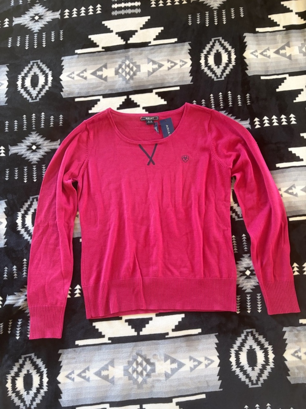 Ariat Dahlia Crewneck Sweater in Deep Magenta